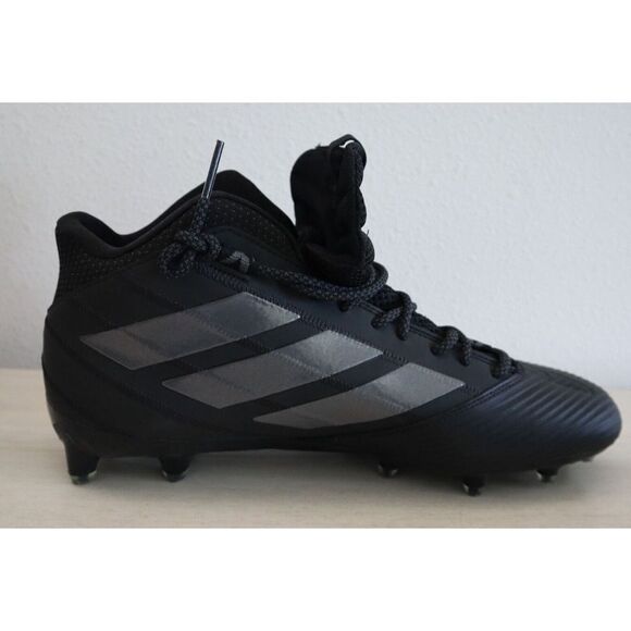 adidas F97423 Men's Sz 10.5 Black/Gray Freak Carbon Mid Football Cleats - Picture 6 of 11